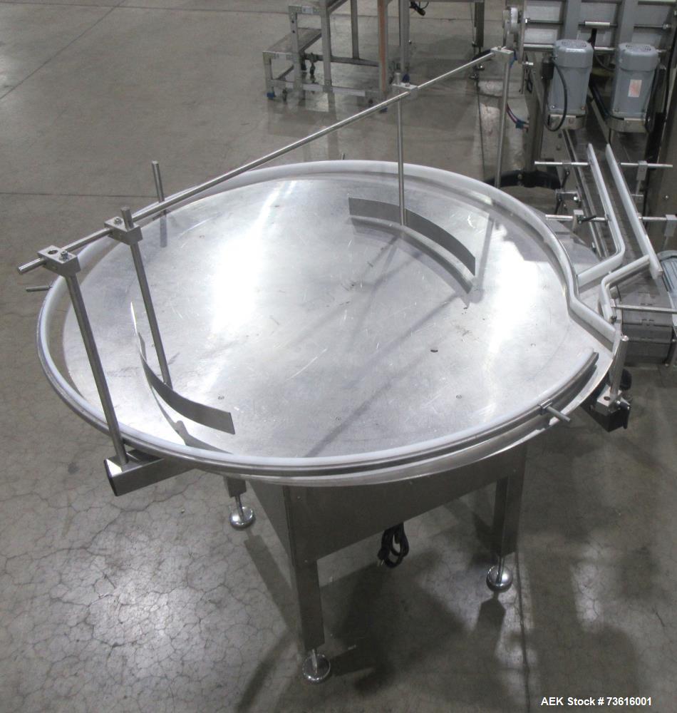 Complete Accutek Filling Line with Rotary Tables & Conveyor System