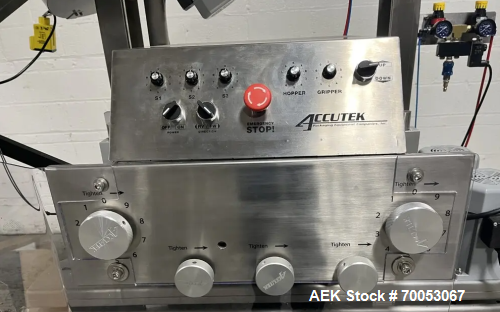 Used Accutek Automatic Piston Filling Line – 10 Head AVF10, Capper, Labeler, Tables – 100 Bottles/Min (2021)