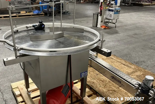 Used Accutek Automatic Piston Filling Line – 10 Head AVF10, Capper, Labeler, Tables – 100 Bottles/Min (2021)