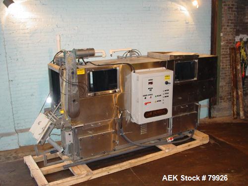 USED: Adams Engineering JBS 240 water filling line, 5 BPM (250-300BPH) 5 and 3 gallon. Adams Engineering stainless steel 2 head filler/capper. Conveyor: 4-1/2" wide x 100" long plastic table top conv...