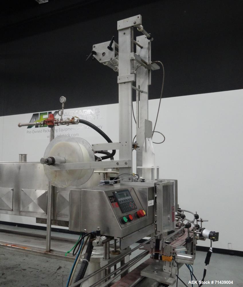 Used Alcoa 8 Head Inline Pressure Gravity Filling And Sleeving Line