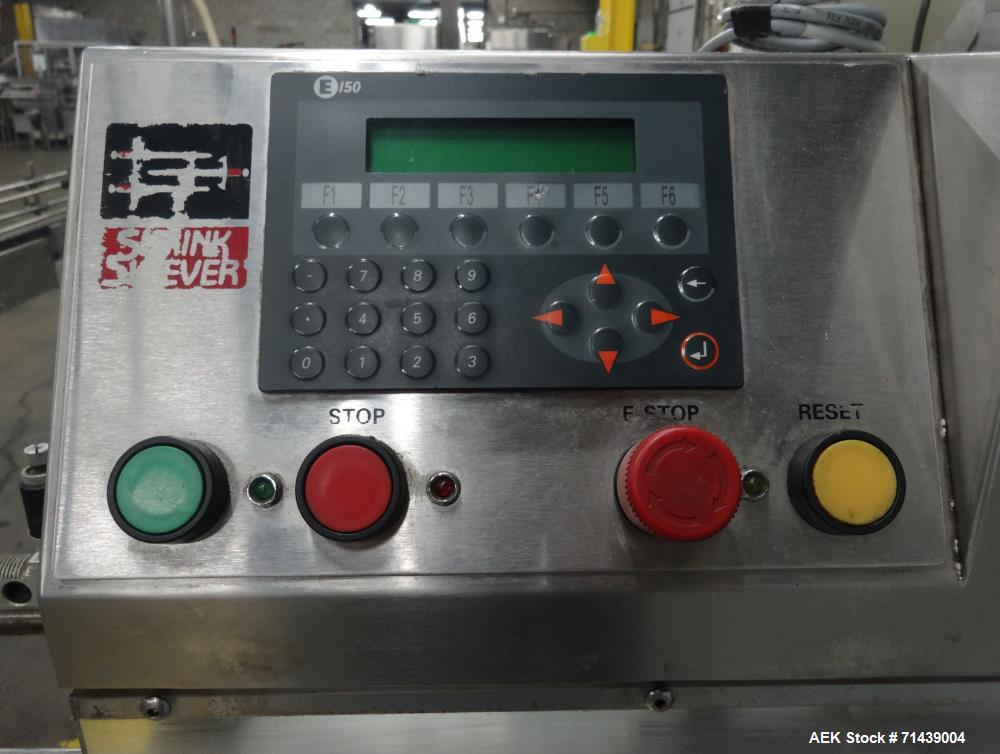 Used Alcoa 8 Head Inline Pressure Gravity Filling And Sleeving Line