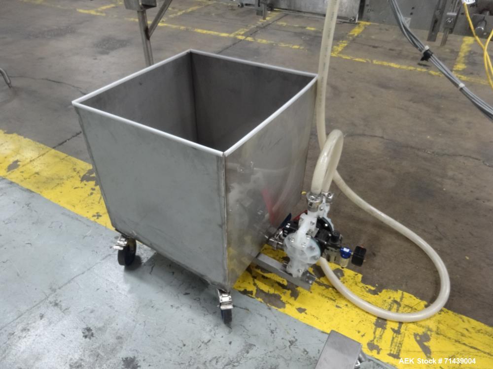 Used Alcoa 8 Head Inline Pressure Gravity Filling And Sleeving Line