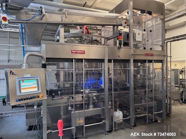 Used ABB / Bartolaso / Krones Glass Bottle Filling Line – 12,000 BPH, Multi-Volume, X-Ray, Labeling, Packing & Palletizing