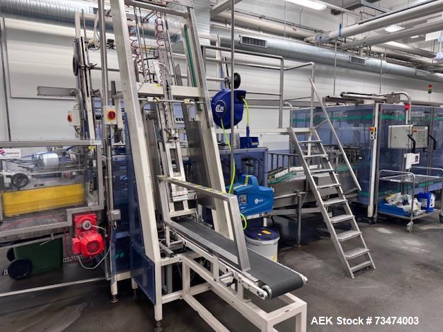 Used ABB / Bartolaso / Krones Glass Bottle Filling Line – 12,000 BPH, Multi-Volume, X-Ray, Labeling, Packing & Palletizing