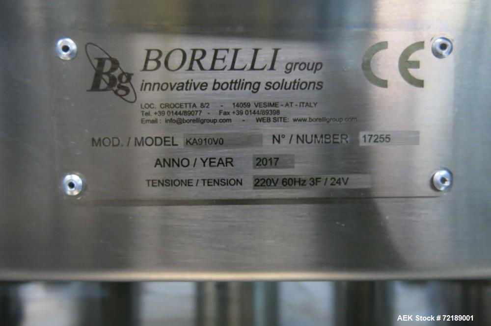 Used- Borelli Bottling Line, Model KA910VO.