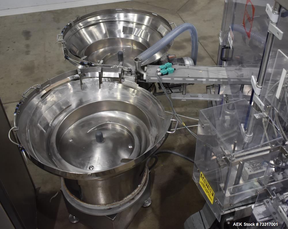 Used Capmatic Intrepid Model 4A/X-PP-222 Monoblock Filler, Plugger & Capper – 60 CPM Capacity