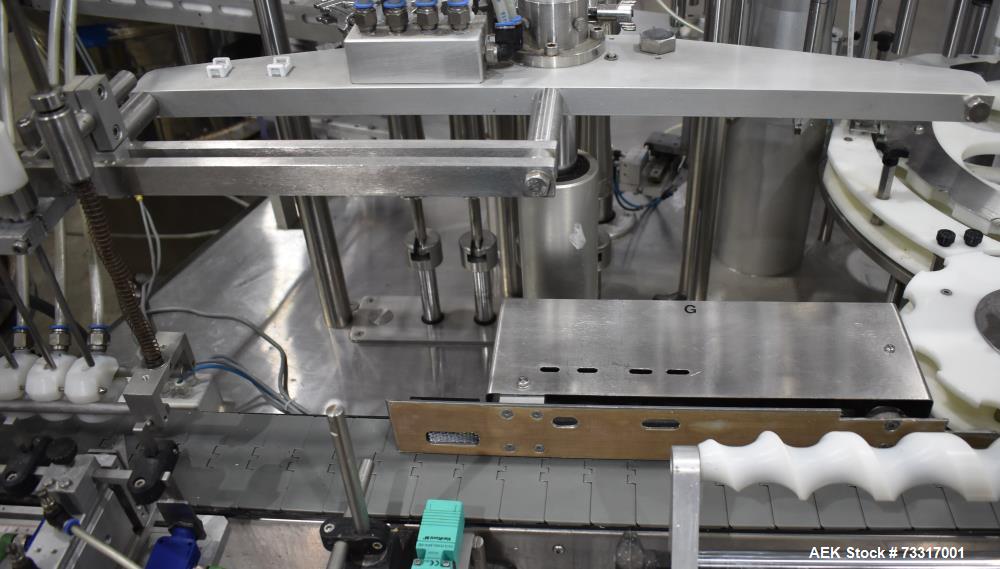 Used Capmatic Intrepid Model 4A/X-PP-222 Monoblock Filler, Plugger & Capper – 60 CPM Capacity