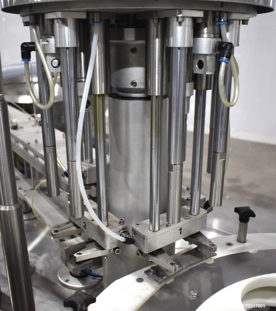 Used Capmatic Intrepid Model 4A/X-PP-222 Monoblock Filler, Plugger & Capper – 60 CPM Capacity