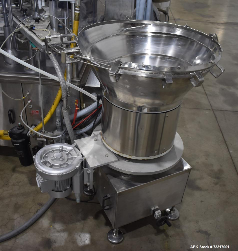Used Capmatic Intrepid Model 4A/X-PP-222 Monoblock Filler, Plugger & Capper – 60 CPM Capacity