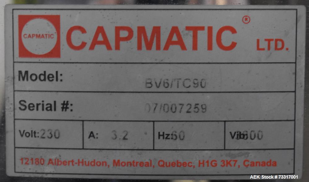 Used Capmatic Intrepid Model 4A/X-PP-222 Monoblock Filler, Plugger & Capper – 60 CPM Capacity