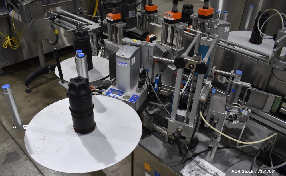 Used Capmatic Intrepid Model 4A/X-PP-222 Monoblock Filler, Plugger & Capper – 60 CPM Capacity