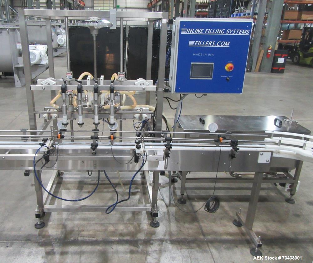 Complete Inline Bottle Filling and Packaging Line – Overflow Filler, Capper & Labeler
