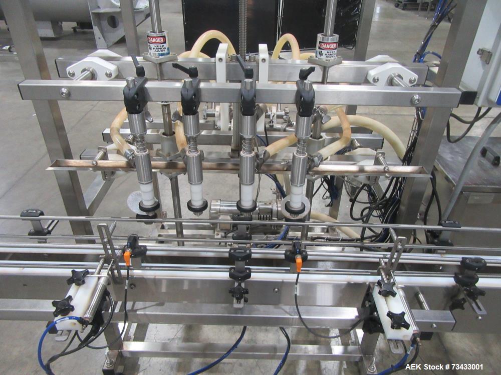 Complete Inline Bottle Filling and Packaging Line – Overflow Filler, Capper & Labeler