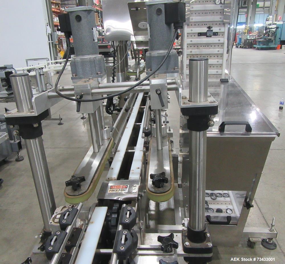 Complete Inline Bottle Filling and Packaging Line – Overflow Filler, Capper & Labeler