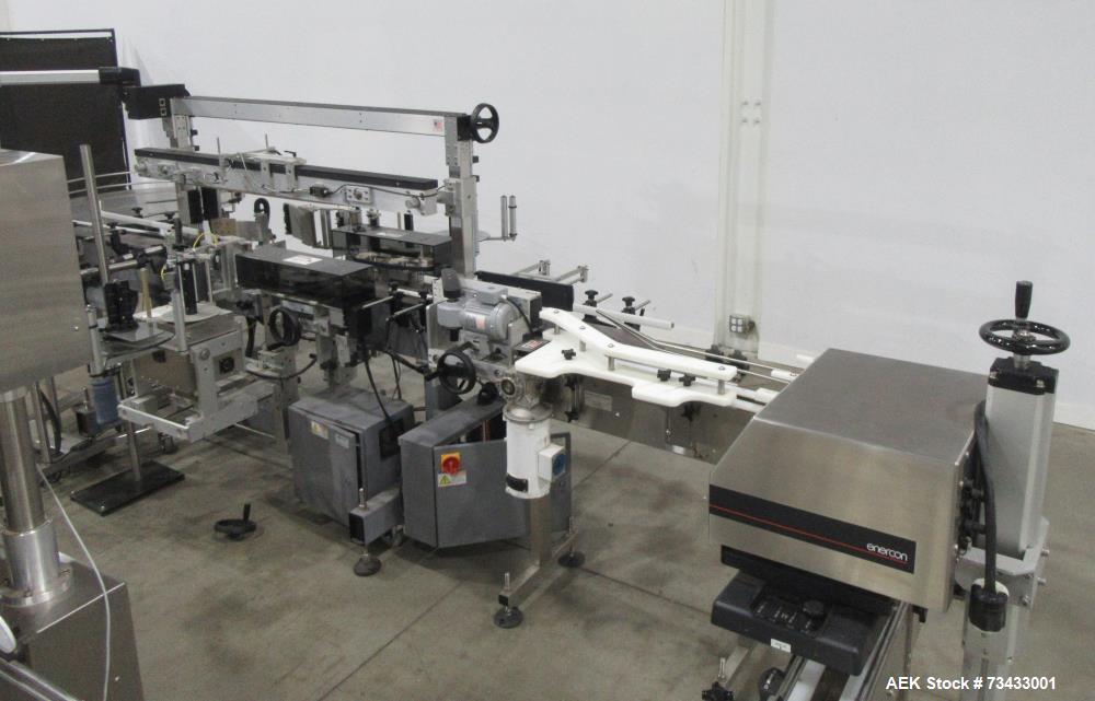 Complete Inline Bottle Filling and Packaging Line – Overflow Filler, Capper & Labeler