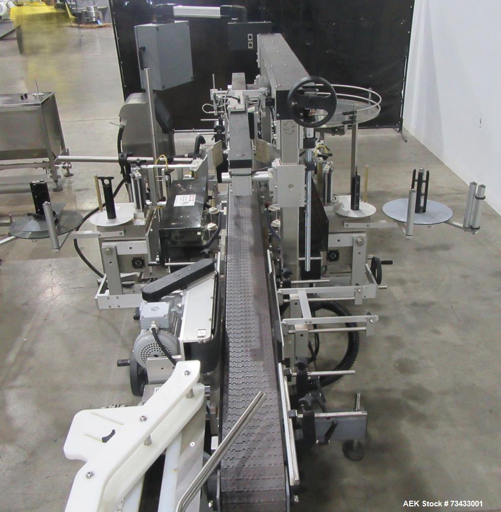 Complete Inline Bottle Filling and Packaging Line – Overflow Filler, Capper & Labeler