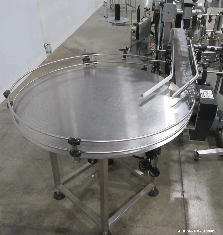 Complete Inline Bottle Filling and Packaging Line – Overflow Filler, Capper & Labeler