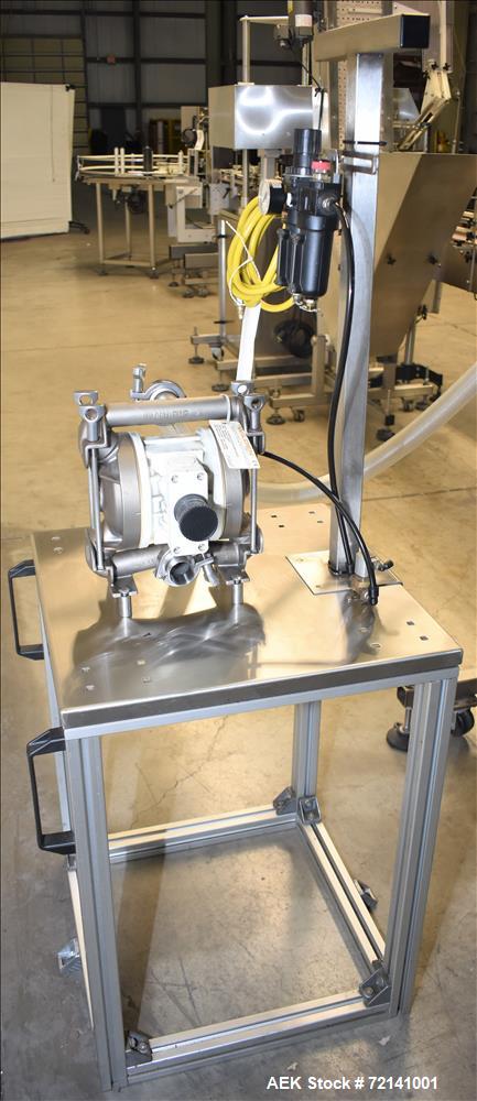 Used Inline Filling Systems Complete Positive Displacement Piston Filling Line.