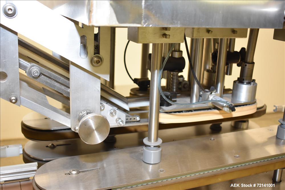 Used Inline Filling Systems Complete Positive Displacement Piston Filling Line.