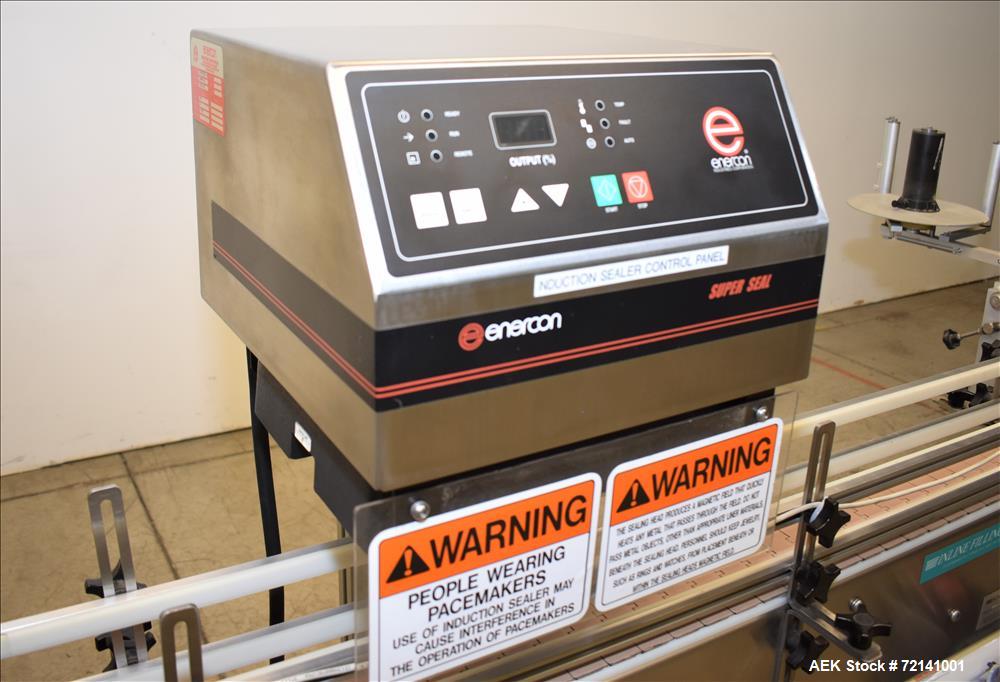 Used Inline Filling Systems Complete Positive Displacement Piston Filling Line.