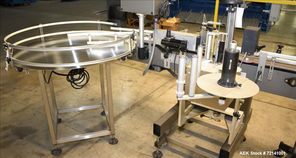 Used Inline Filling Systems Complete Positive Displacement Piston Filling Line.