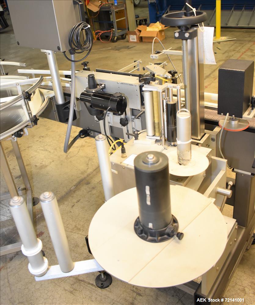 Used Inline Filling Systems Complete Positive Displacement Piston Filling Line.