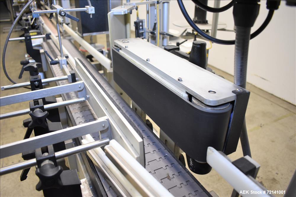 Used Inline Filling Systems Complete Positive Displacement Piston Filling Line.