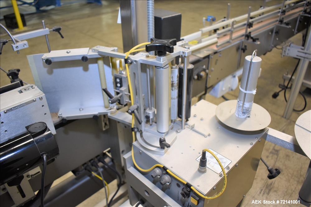 Used Inline Filling Systems Complete Positive Displacement Piston Filling Line.