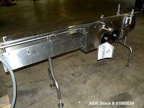 Used Kalish Liquid Bottle Filling Lineconsisting of: (1) Kalishtronic 8 head inline bottom up filler, Model KT12. (8) 5/8’’ diameter x 8-7/8’’ long diving nozzles, set up for approximately 946 ml. (8...