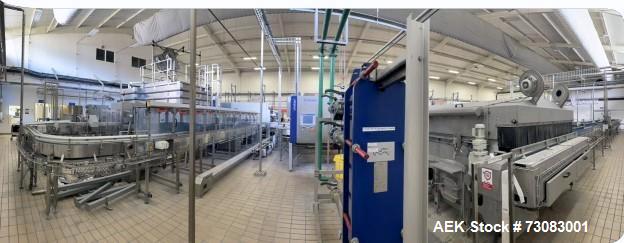 Used Krones Hot Fill Line. Last running juice in 325ml and 475ml containers at 200 Bottle Per Minute. Line consists of Krones Contifeed RS preform feeder, Krones Contiform blow molder, Krones Modufil...