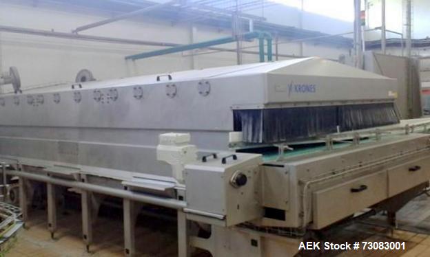 Used Krones Hot Fill Line. Last running juice in 325ml and 475ml containers at 200 Bottle Per Minute. Line consists of Krones Contifeed RS preform feeder, Krones Contiform blow molder, Krones Modufil...