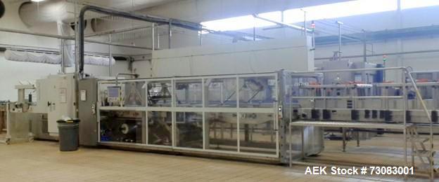 Used Krones Hot Fill Line. Last running juice in 325ml and 475ml containers at 200 Bottle Per Minute. Line consists of Krones Contifeed RS preform feeder, Krones Contiform blow molder, Krones Modufil...