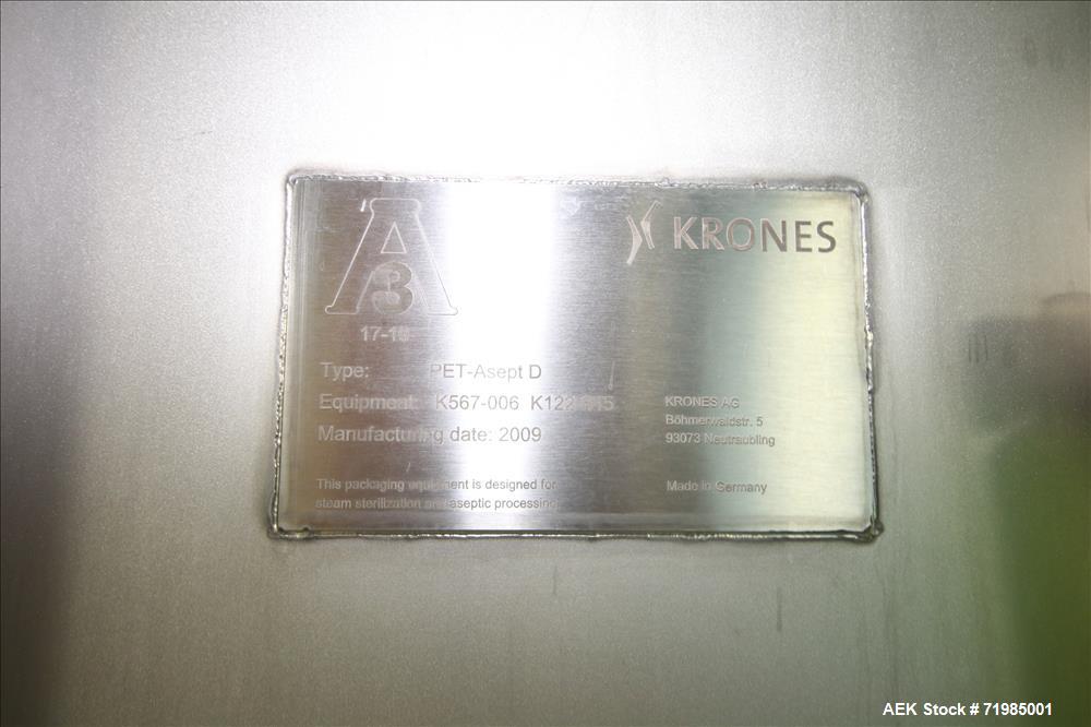 Used 2009 Krones PET-Aseptic Filling System