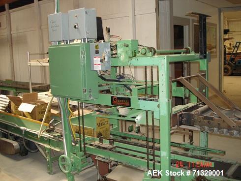 Used Krones Starmatic 62 Head Monoblock Liquid Bottling Line. Includes General Machinery caser and conveyors.