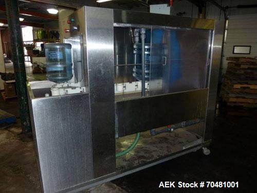 Used Norland 5 Gallon Bottle Water Filling Line capable of filling up to 150 bottles per hour.  Norland BW150 bottle washer, compact design, stainless steel construction, recirculated wash and saniti...