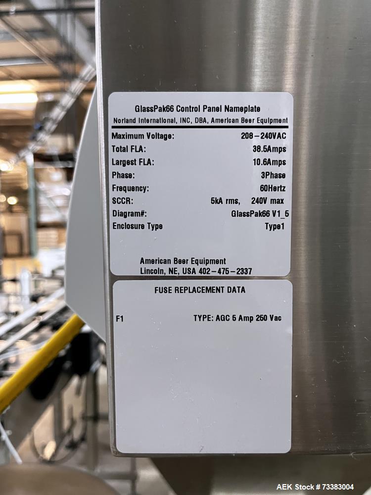 Used Complete Filling line for Bottle, manufactured by Norland. Running 25oz Bottles
