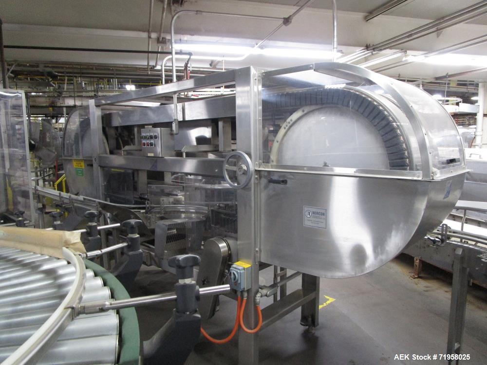 Used-Pfaudler Complete Hot Fill Jar Filling Line. Last running cheese products at speeds over 300 CPM at 205 deg f. Line con...