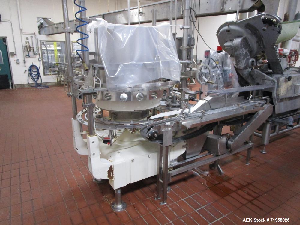 Used-Pfaudler Complete Hot Fill Jar Filling Line. Last running cheese products at speeds over 300 CPM at 205 deg f. Line con...