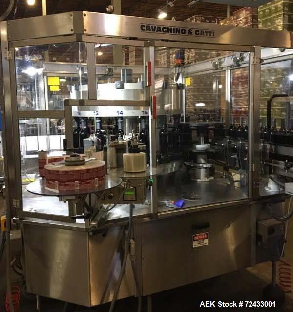 Used- Complete Robino and Galandrino Wine Glass Bottle Filling Line