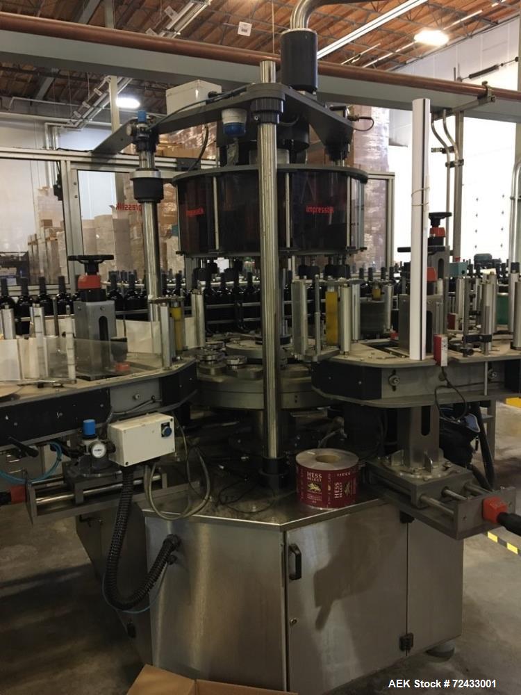 Used- Complete Robino and Galandrino Wine Glass Bottle Filling Line