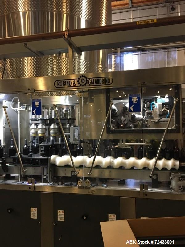 Used- Complete Robino and Galandrino Wine Glass Bottle Filling Line