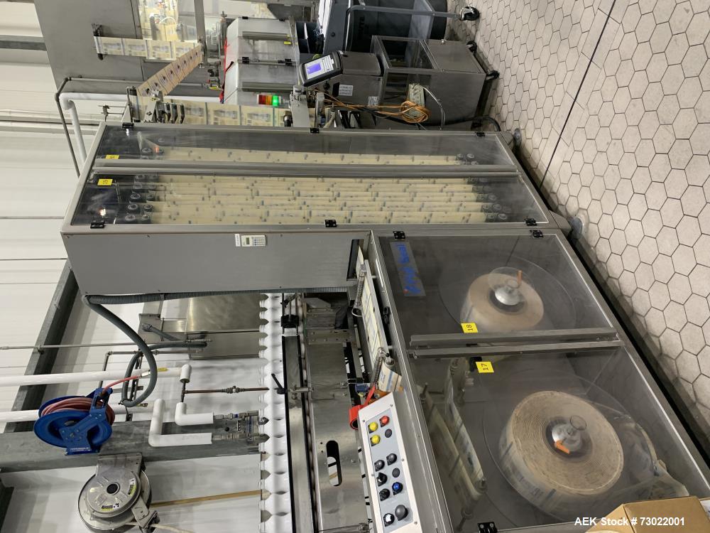 Complete Sidel ESL Bottle Filling Line with Blow Molder, Capper, Sleeving & Casing