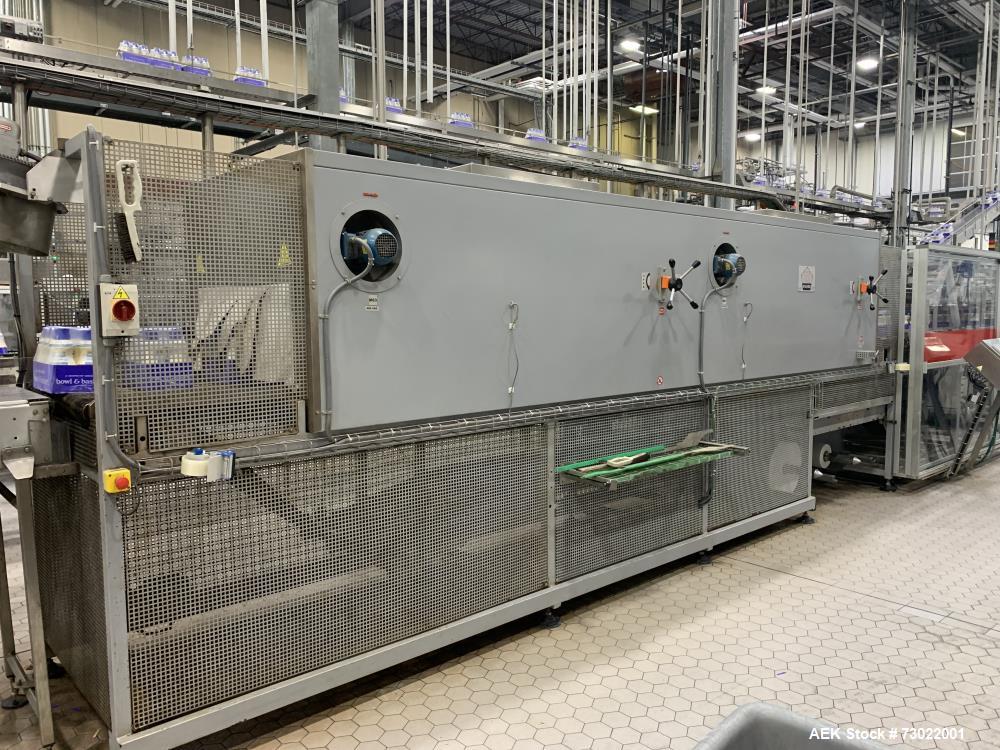 Complete Sidel ESL Bottle Filling Line with Blow Molder, Capper, Sleeving & Casing
