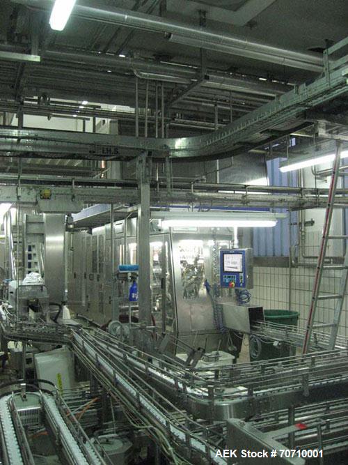 Used Tetra Pak Tetra Top TT3 Filling Machine.  Maximum capacity 9,000 units per hour, 3/50 hz/400V, filling volumes 0.13, 0.19 or 0.26 gallons (500, 750, 1000 ml), (2) Tetra cappers, CE certified.
