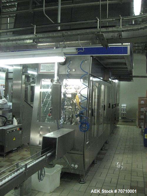 Used Tetra Pak Tetra Top TT3 Filling Machine.  Maximum capacity 9,000 units per hour, 3/50 hz/400V, filling volumes 0.13, 0.19 or 0.26 gallons (500, 750, 1000 ml), (2) Tetra cappers, CE certified.