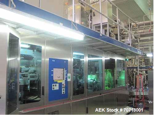 Used Tetra Pak Tetra Top TT3 Filling Machine.  Maximum capacity 9,000 packages per hour, package sizes 0.13, 0.19 and 0.26 gallons (500, 750, 1000 ml), sterilization H2O2.  Comprised of:  (2) screw c...