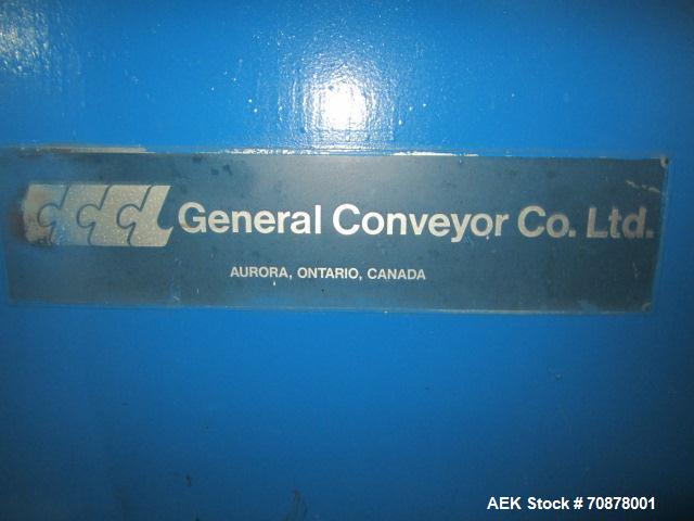 Used Complete Theile Paint Can Filling Line.  Line consists of a General Conveyor Systems semi-automatic can depalletizer, Mateer Burt 4086 roll through labeler with Valco cold glue lap seal, Thiele ...