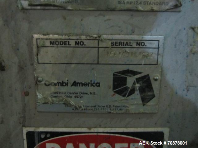 Used Complete Theile Paint Can Filling Line.  Line consists of a General Conveyor Systems semi-automatic can depalletizer, Mateer Burt 4086 roll through labeler with Valco cold glue lap seal, Thiele ...