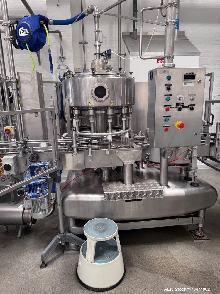 Used FEDERAL / C&G / ZALKIN PET Bottle Filling Line – 6,500 BPH, 500/1000ml Bottles, Full Labelling, Dosing, Palletizing